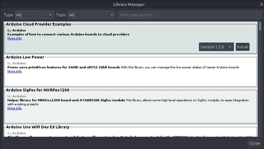 Arduino IDE Libraries