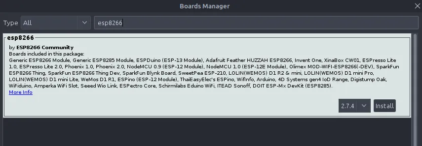 Board ESP8266