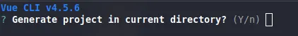 Current Directory Vue CLI