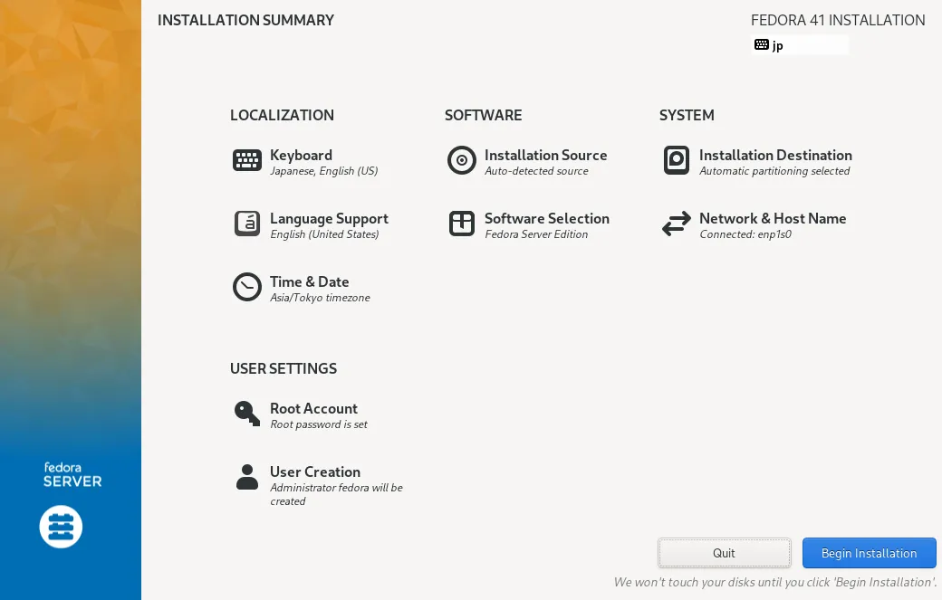 Installasi Fedora 41